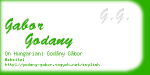 gabor godany business card